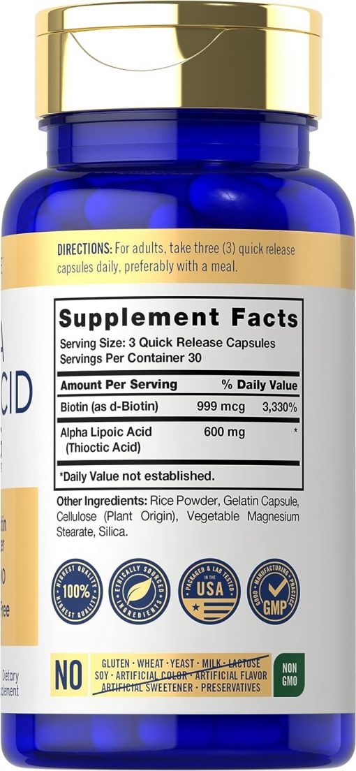 Carlyle Alpha Lipoic Acid (600 mg) - 90 capsules
