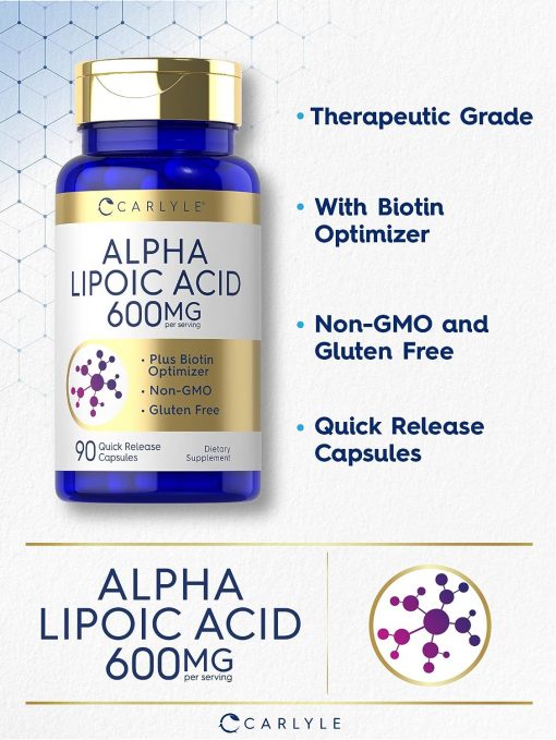 Carlyle Alpha Lipoic Acid (600 mg) - 90 capsules