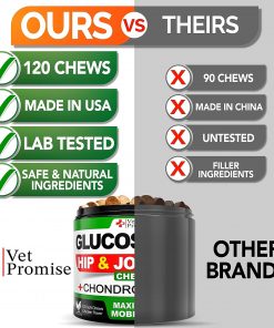 Vet Promise Glucosamine Hip & Joint + Chondroitin - 120 soft chews