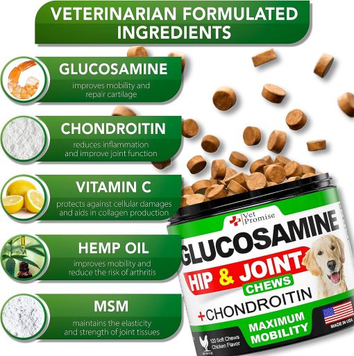 Vet Promise Glucosamine Hip & Joint + Chondroitin - 120 soft chews