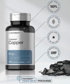 Horbaach Chelated Copper (6 mg) - 300 vegetarian tablets