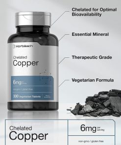 Horbaach Chelated Copper (6 mg) - 300 vegetarian tablets
