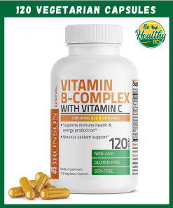Bronson Vitamin B-Complex with Vitamin C - 120 vegetarian capsules