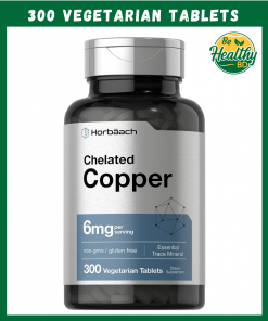 Horbaach Chelated Copper (6 mg) - 300 vegetarian tablets