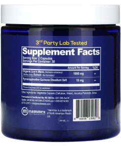Natural Stacks Lions Mane (1,000 mg) + PQQ (10 mg) - 60 vegan capsules