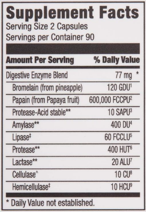 Revly Vegetarian Digestive Enzyme Complex - 180 capsules