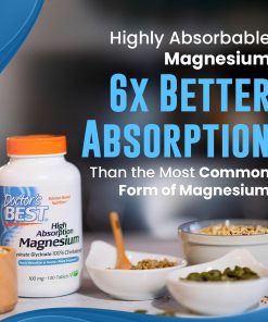 Doctor's Best High Absorption Magnesium Lysinate Glycinate (100 mg) - 120 tablets