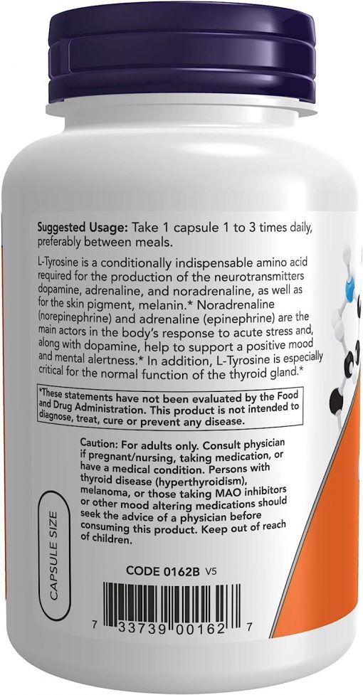 Now L-Tyrosine (500 mg) - 120 capsules