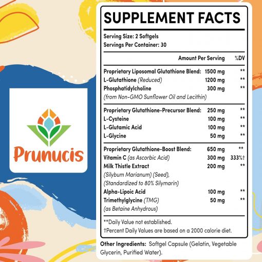 Prunucis Liposomal Glutathione (2,400 mg) - 60 softgels