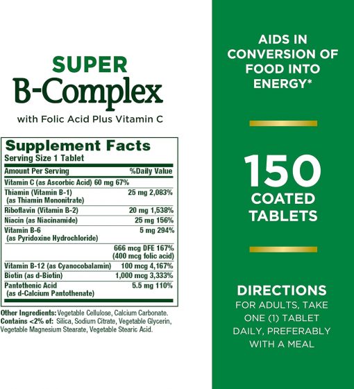 Nature's Bounty Super B-Complex - 150 tablets