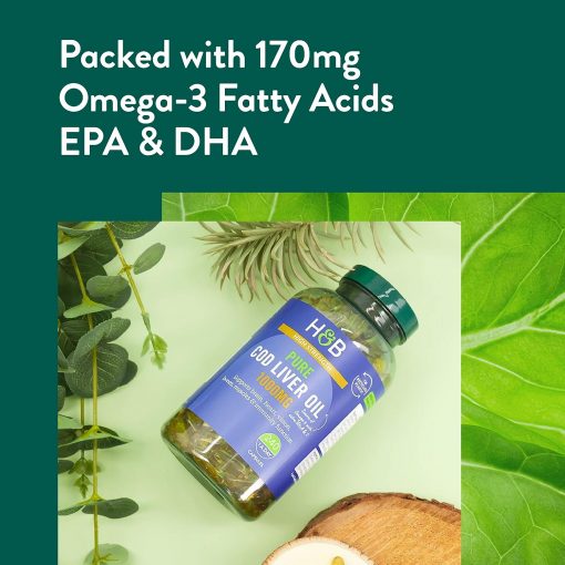 Holland & Barrett Pure Cod Liver Oil (1,000 mg) - 240 capsules