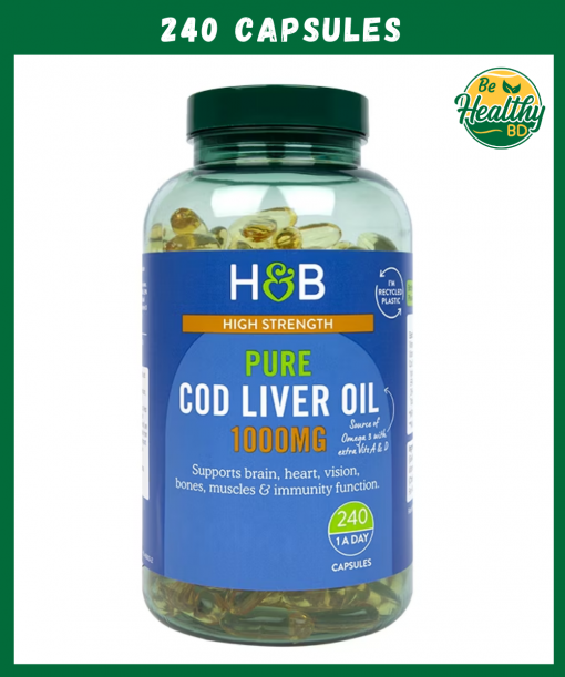 Holland & Barrett Pure Cod Liver Oil (1,000 mg) - 240 capsules