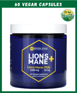 Natural Stacks Lions Mane (1,000 mg) + PQQ (10 mg) - 60 vegan capsules