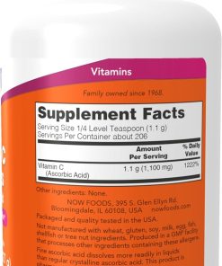 Now Vitamin C Crystals Ascorbic Acid Powder - 270 gram
