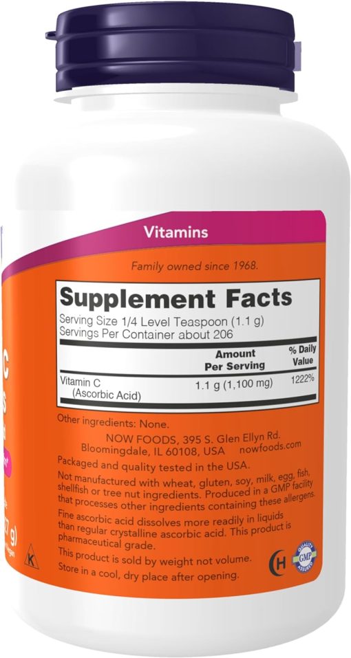 Now Vitamin C Crystals Ascorbic Acid Powder - 270 gram