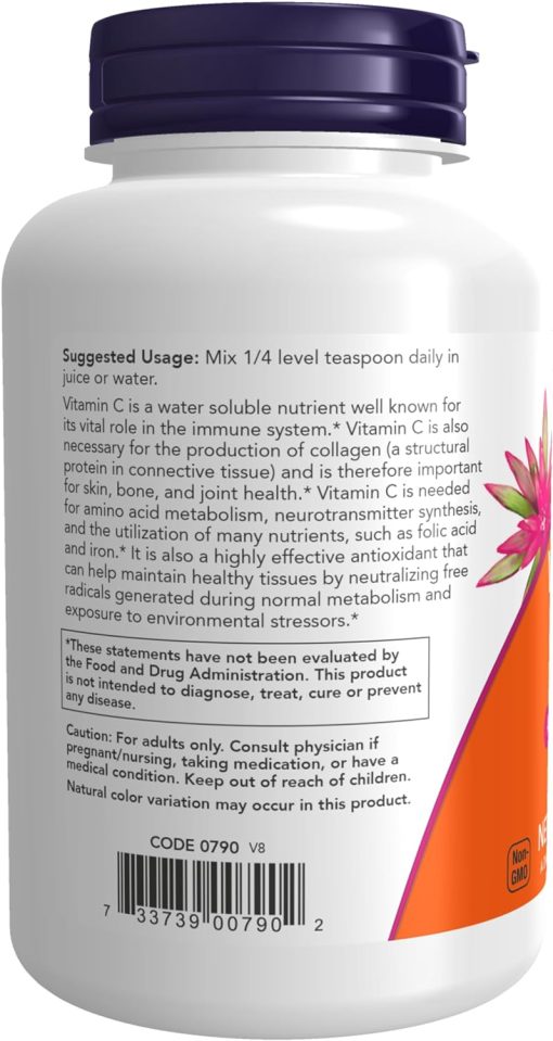 Now Vitamin C Crystals Ascorbic Acid Powder - 270 gram