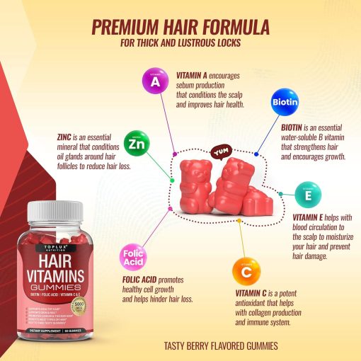 Toplux Hair Vitamins Gummies - 60 gummies