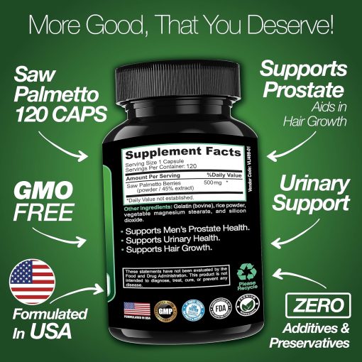 Saint Mingiano Men's Prostate Health Saw Palmetto - 120 capsules