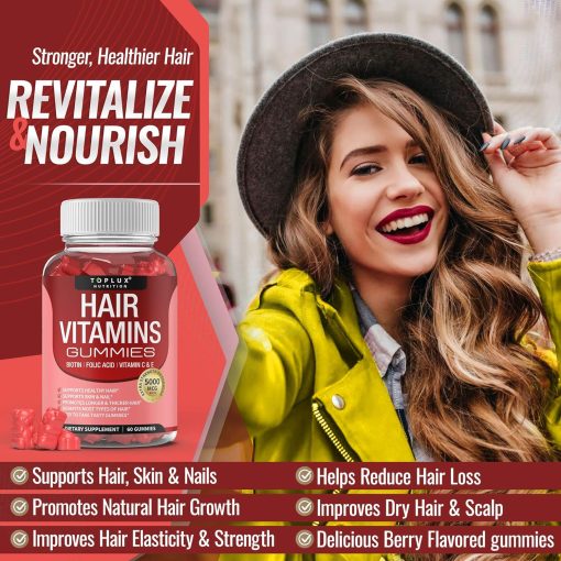 Toplux Hair Vitamins Gummies - 60 gummies