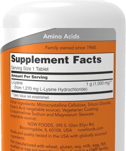 Now L-Lysine (100 mg) - 100 tablets