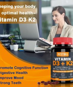 NextDia Vitamin D3 (20,000 IU) + K2 (200 mcg) - 120 softgels