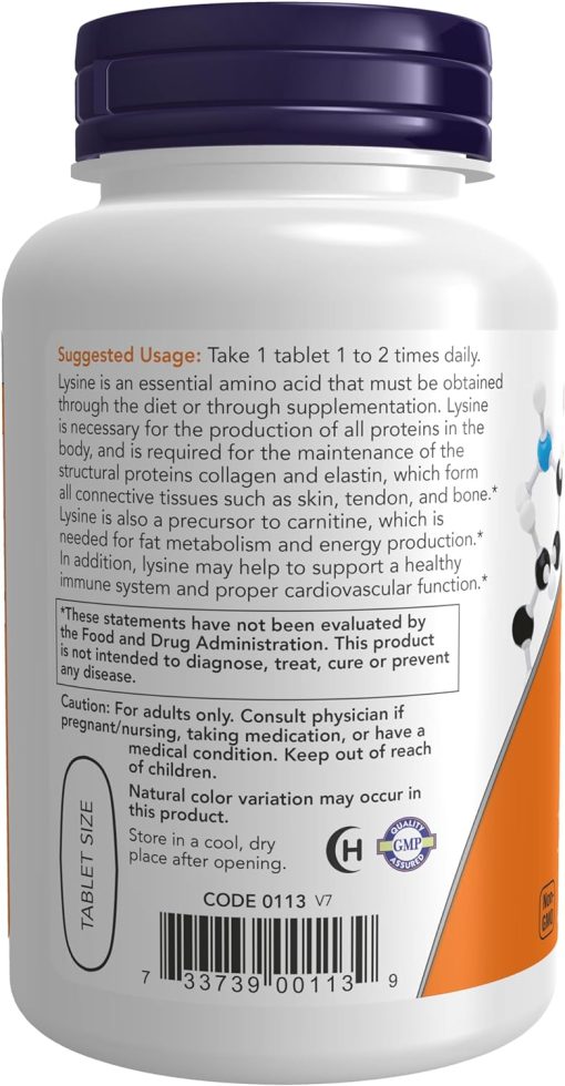 Now L-Lysine (100 mg) - 100 tablets