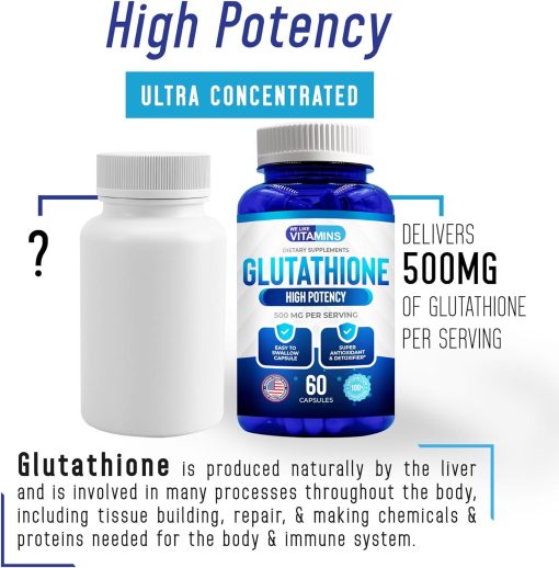 We Like Vitamins Glutathion (500 mg) Antioxidant & Detoxifier - 60 capsules