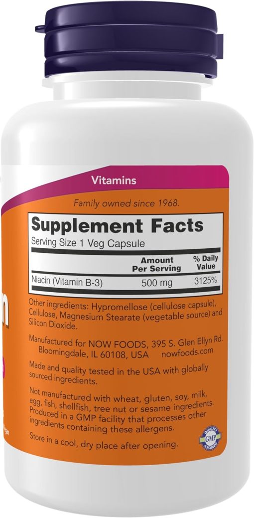 Now Niacin (500 mg) - 100 veg capsules