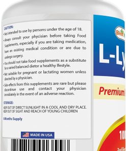 Best Naturals L-Lysine (1,000 mg) - 180 tablets