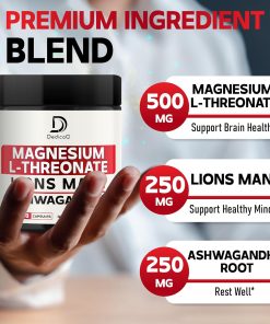Dedicad Magnesium L-Threonate Lions Mane Ashwagandha - 60 capsules