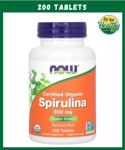 Now Certified Organic Spirulina (500 mg) - 200 tablets