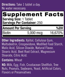 Natrol Biotin Beauty (5,000 mcg) Fast Dissolve - 250 tablets