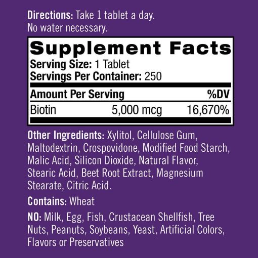 Natrol Biotin Beauty (5,000 mcg) Fast Dissolve - 250 tablets