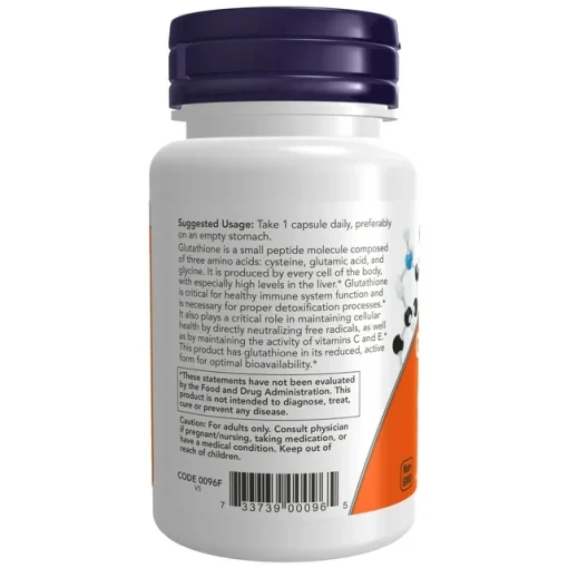 Now Glutathione (250 mg) - 60 veg capsules