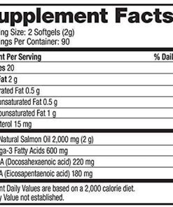 Pure Alaska Omega-3 Wild Alaskan Salmon Oil (1,000mg) - 180 softgels