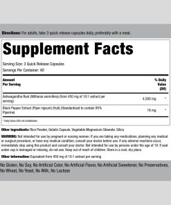 Piping Rock Ashwagandha (4,500 mg) - 120 capsules