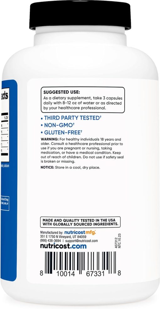 Nutricost Nitric Oxide Booster (2,250 mg) - 180 capsules