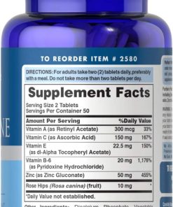 Puritan's Pride Zinc For Acne Skin Formula - 100 tablets