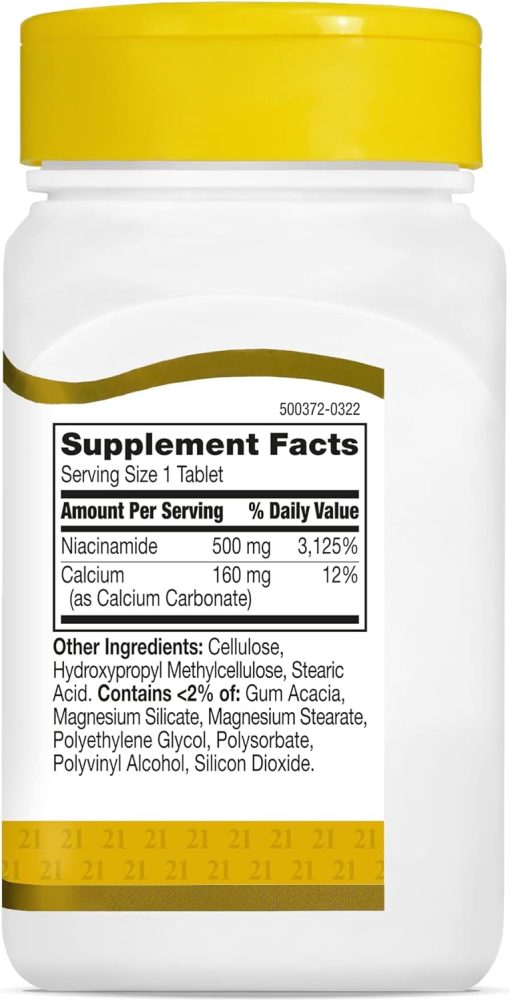 21st Century Niacinamide (500 mg) - 110 tablets