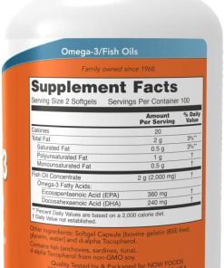 Now Omega-3 Fish Oil (1,000 mg) - 200 softgels