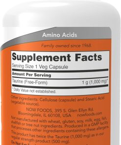 Now Double Strength Taurine (1,000 mg) - 100 veg capsules