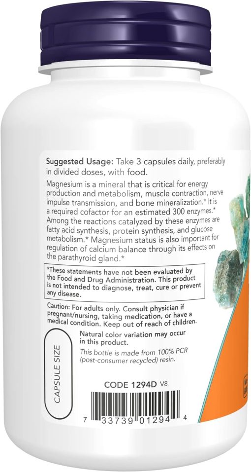 Now Magnesium Citrate - 120 veg capsules