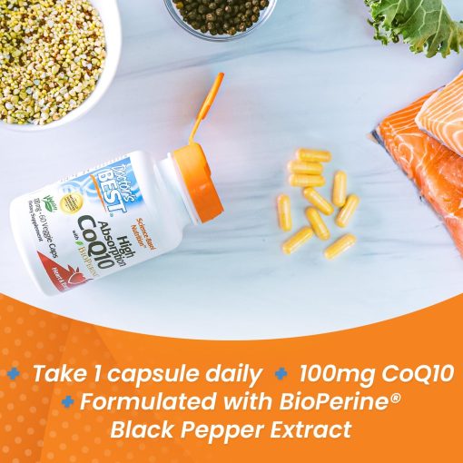 Doctor's Best High Absorption CoQ10 with Bioperine (100 mg) - 60 Softgels