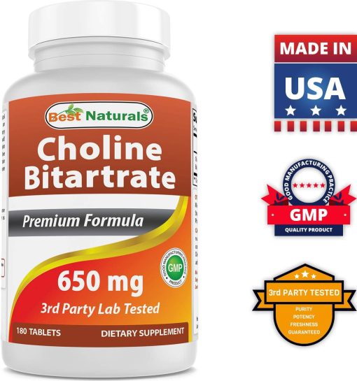 Best Naturals Choline Bitartrate (650 mg) - 180 tablets
