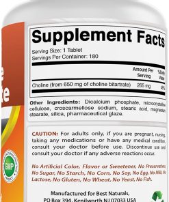 Best Naturals Choline Bitartrate (650 mg) - 180 tablets