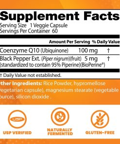 Doctor's Best High Absorption CoQ10 with Bioperine (100 mg) - 60 Softgels