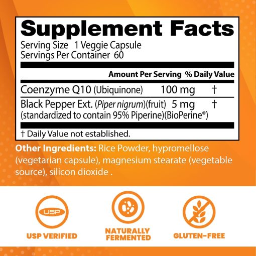 Doctor's Best High Absorption CoQ10 with Bioperine (100 mg) - 60 Softgels
