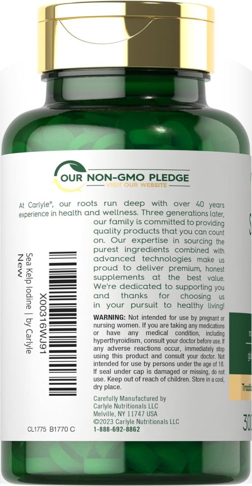 Carlyle Sea Kelp Iodine (225 mg) - 300 tablets