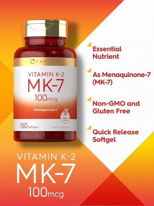 Carlyle Vitamin K2 MK-7 (100 mcg) - 150 softgels