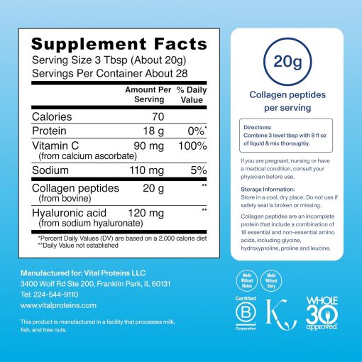 Vital Proteins Collagen Peptides Advanced Unflavoured - 567 gram